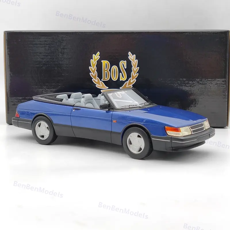1/18 BOS 1987 900 Cabrio Blue BOS165 Resin Model Car Limited Collection