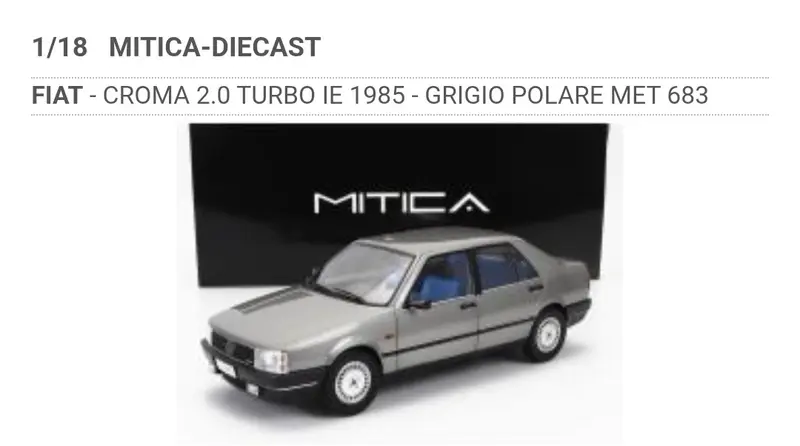 1/18 Mitica diecast Fiat Croma 2.0 Turbo IE 1985