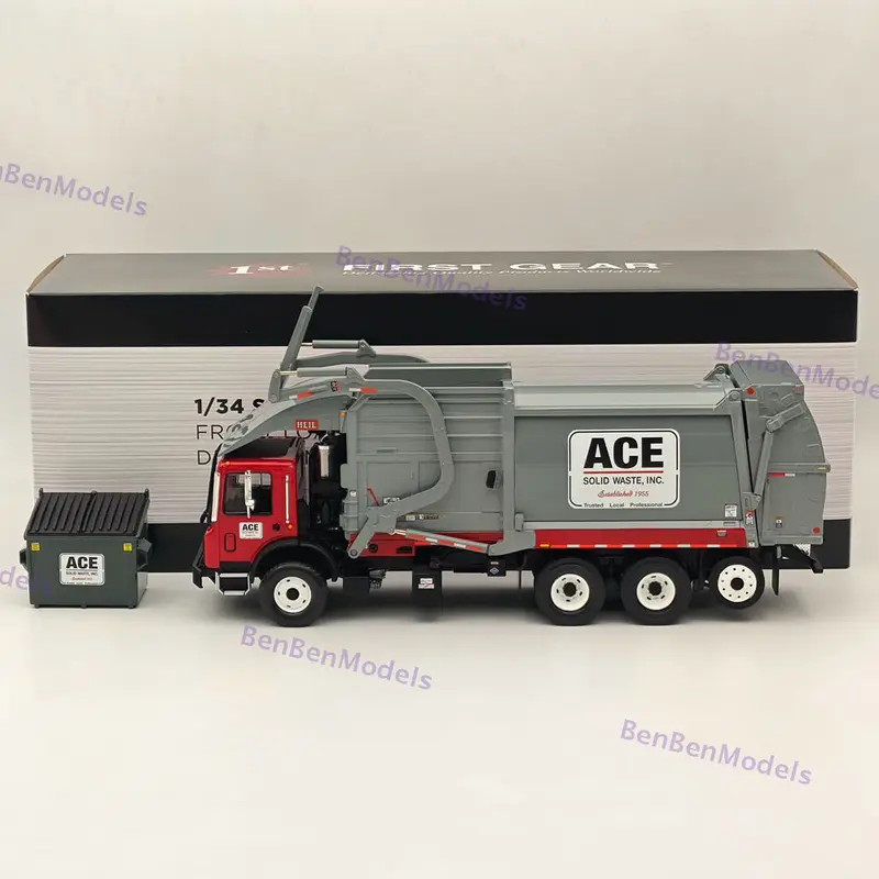 1/34 FIRST Mack TerraPro Front End Load Refuse with CNG Tailgate 10-4230 Gray