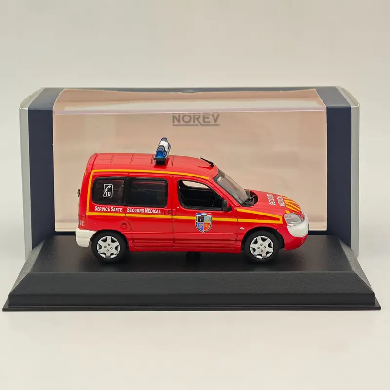 1/43 Norev Berlingo Pompiers-Secours Medical 2004 Diecast Model Car Red