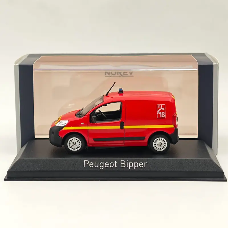 1/43 Norev Bipper Van Fire Vehicle Red Diecast Models Car Collection