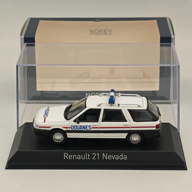 1/43 Norev R21 Sw Station Wagon Douanes 1993 Diecast Model White