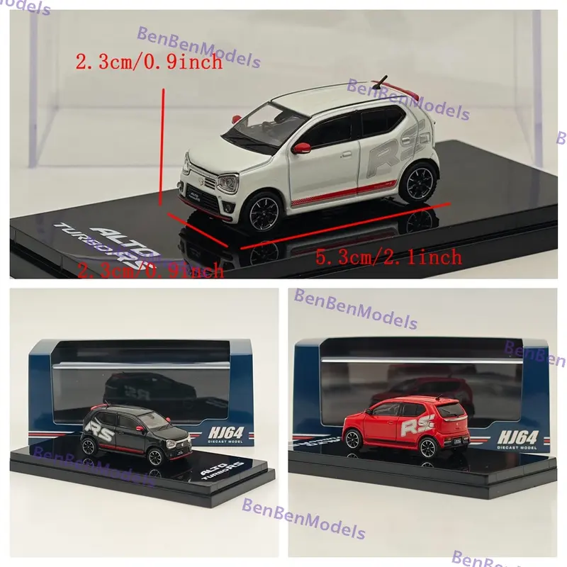 1/64 ALTO WORKS TURBO RS (HA36S) RS DECAL TUNE Diecast Model Hobby Japan