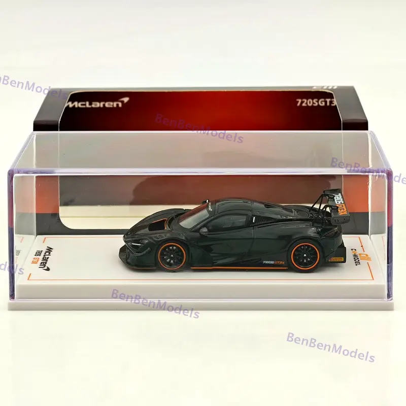 1/64 CM 720S GT3 X Super Racing Sports Black Diecast Model Car Limited