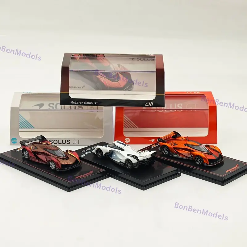 1/64 CM Solus GT Racing Sports Diecast Metal Car Ornaments Supercar