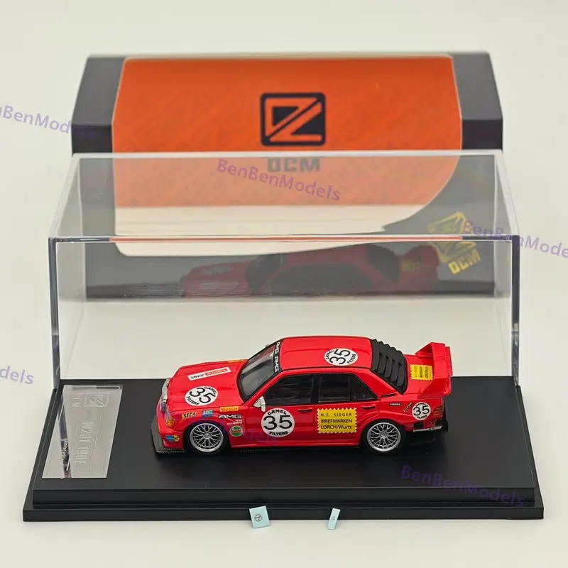 1/64 DCM 190E W201 #35 Red Pig Modified Diecast Metal Car Limited