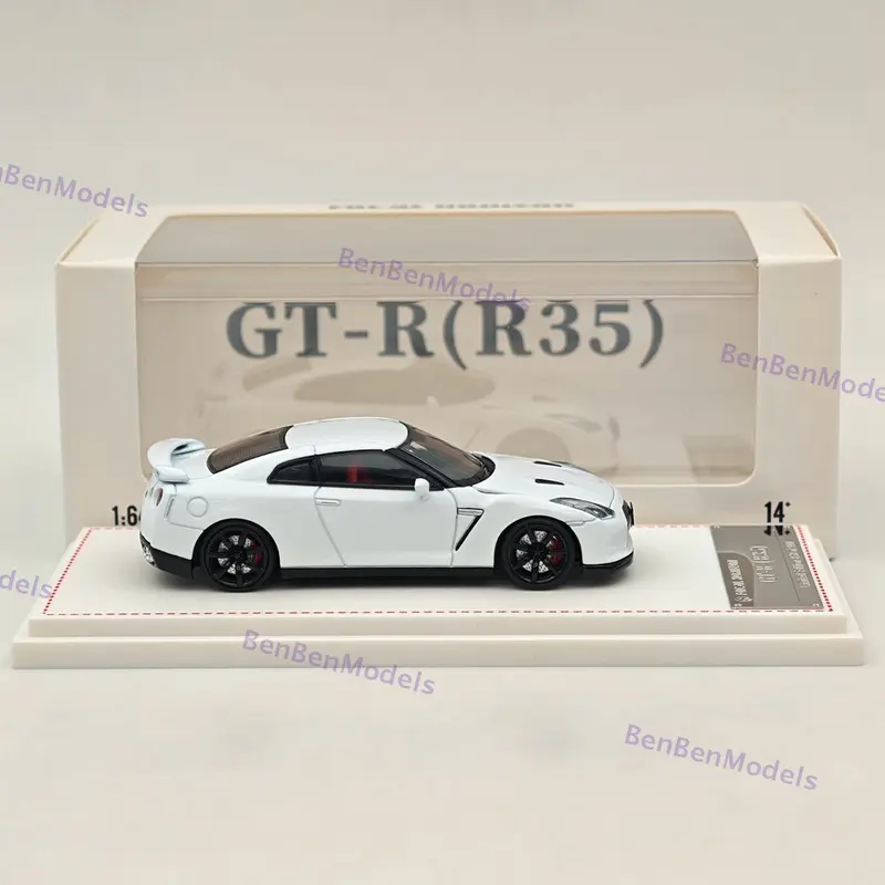 1/64 FH Skyline GTR R35 Racing Sports White Diecast Model Car Limited