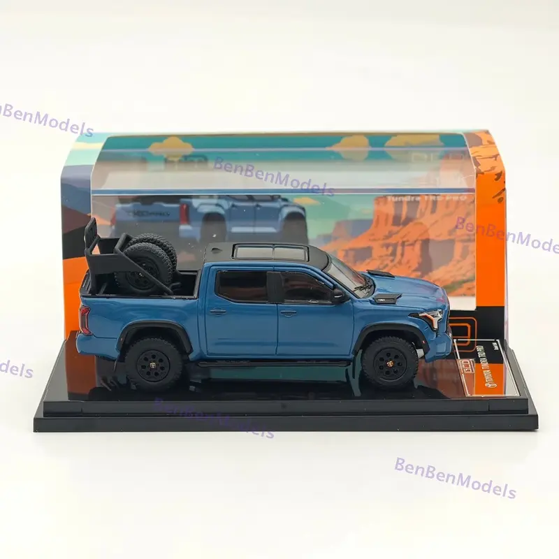 1/64 GCD Tundra TRD Pro Pickup Truck Blue Diecast Metal Car Limited
