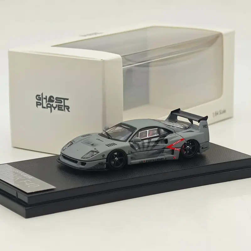 1/64 Ghost Player F40 LBWK Battle Grey Widebody Modified Alloy Model Car Limited Collection