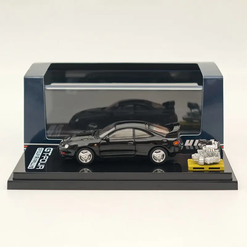 1/64 Hobby Japan CELICA GT-FOUR WRC Edition (ST205) w/ Engine HJ641064ABK Black Diecast Models Car Collection Auto Toys Gift