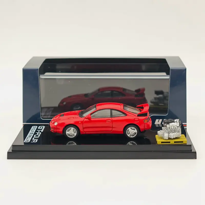 1/64 Hobby Japan CELICA GT-FOUR WRC Edition (ST205) w/ Engine HJ641064AR Red Diecast Models Car Collection Auto Toys Gift