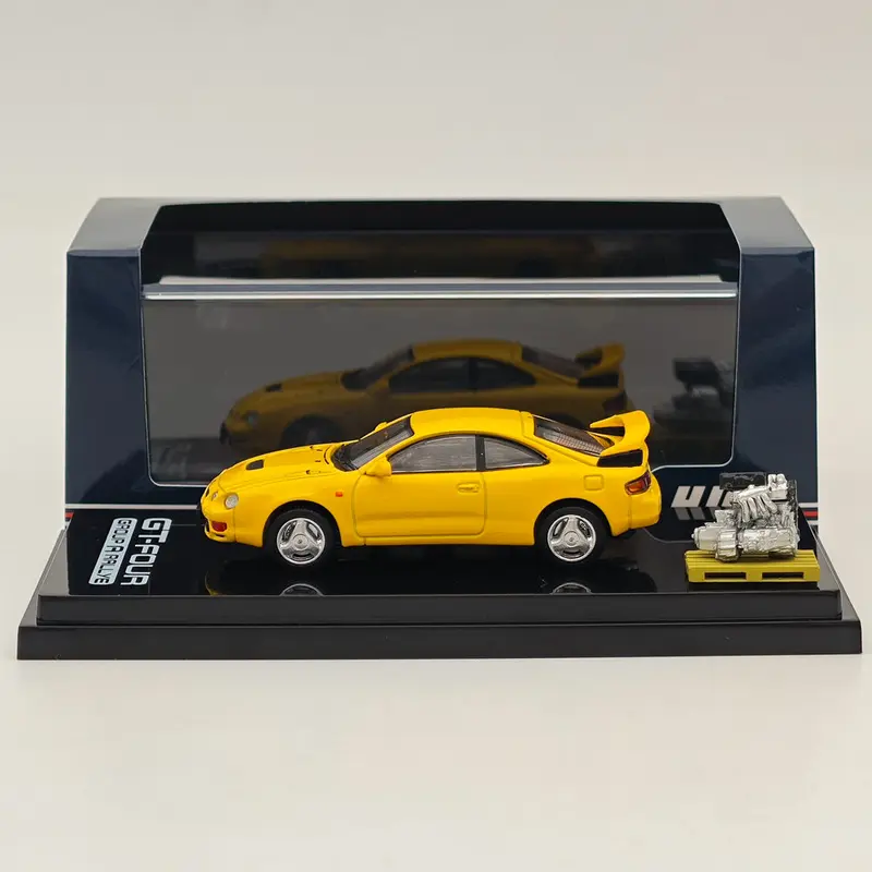 1/64 Hobby Japan CELICA GT-FOUR WRC Edition (ST205) w/ Engine HJ641064AY Yellow Diecast Models Car Collection Auto Toys Gift
