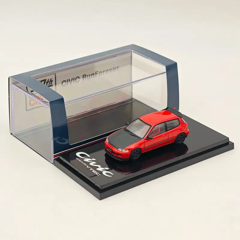 1/64 Hobby Japan (EG6) Customized Version with Engine Display Red Diecast Car Limited Collection Auto Toys Gift