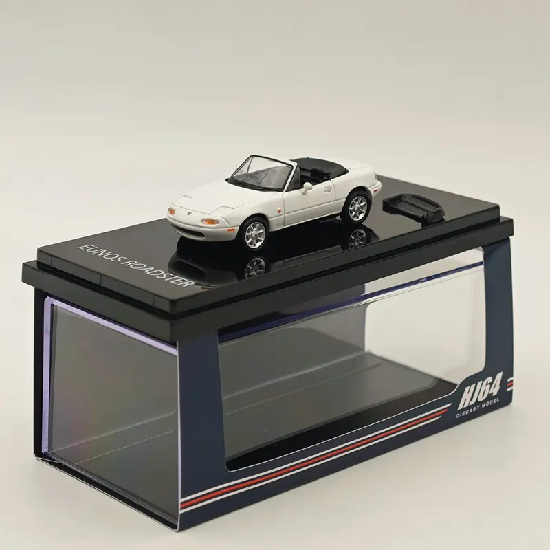 1/64 Hobby JAPAN EUNOS ROADSTER NA6CE WITH TONNEAU COVER White HJ642025AW Diecast Models Car Limited Collection Auto Toys Gift