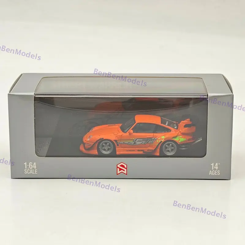 1/64 SW 993 Low tail Orange Speed and Furious Diecast Metal Car
