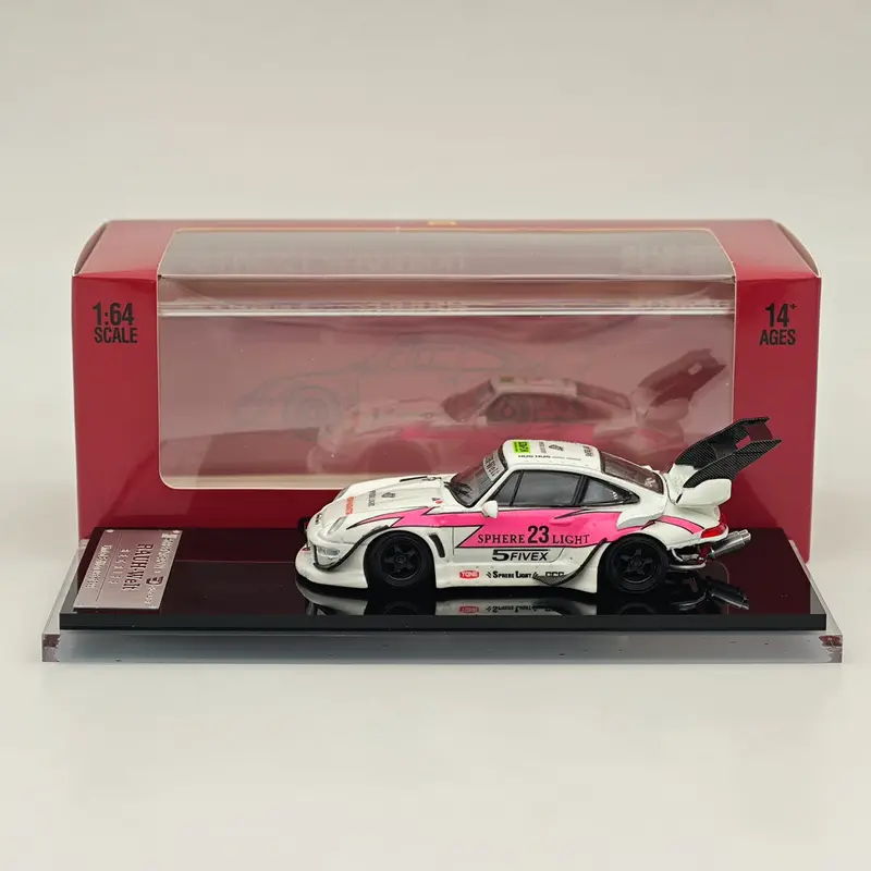 1/64 SW 993 Modified Pink #23 Tall Wing Diecast Model Car Limited