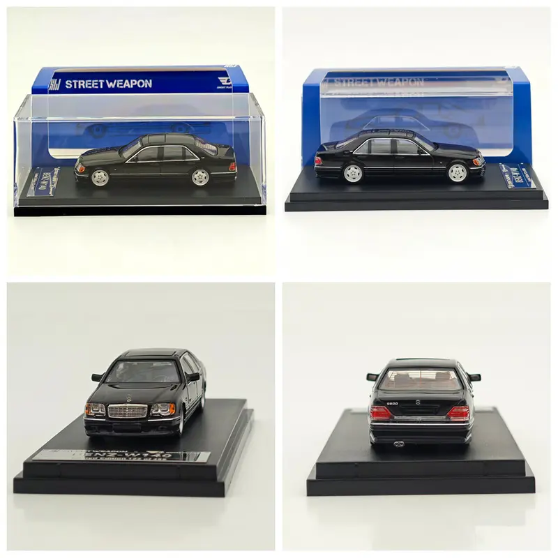 1/64 SW Benz S600 W140 Tiger Head Running S-Class Original Wheels Diecast Model