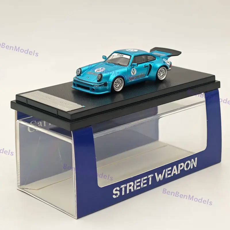 1/64 SW Carrera RSR 3.0/KS-R 911 Blue Diecast Metal Car Limited Collection