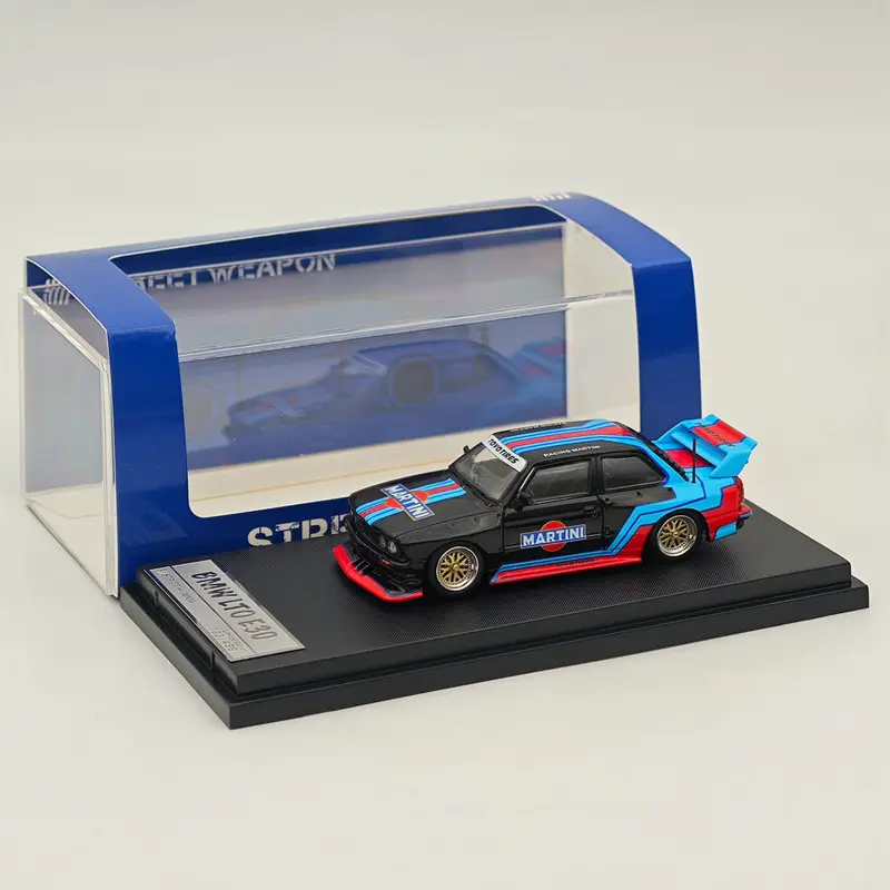 1/64 SW LTO E30 M3 Martini Black Diecast Model Car Collection
