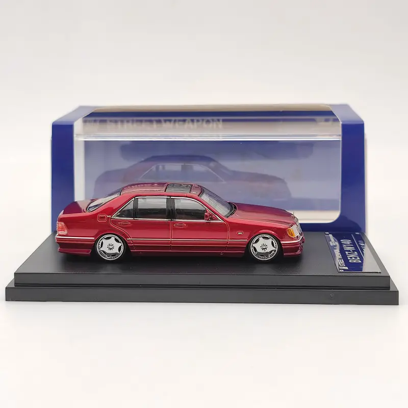 1/64 SW W140 S600 Red Limited 499 Diecast Model Car Collection