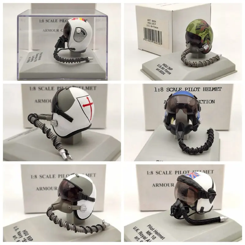1/8 CDC Armour/Franklin Mint Pilot Helmet HGU 26P/33P/55P/MK 10/Gueneau 316/APH 6B Diecast Model Collection Used