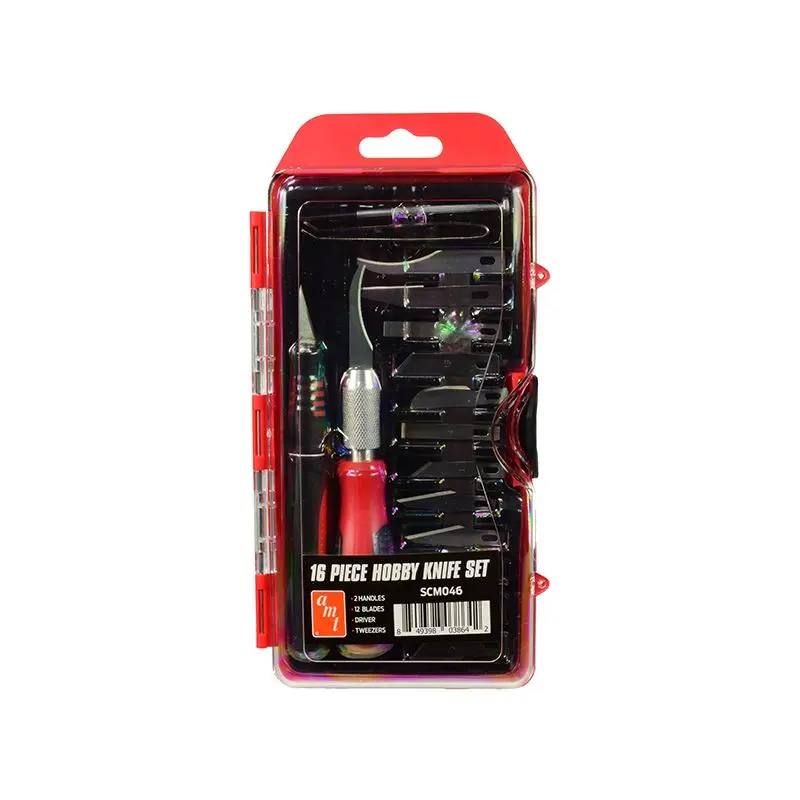16 Piece Hobby Knife Set (Skill 3) for Model Kits by AMT