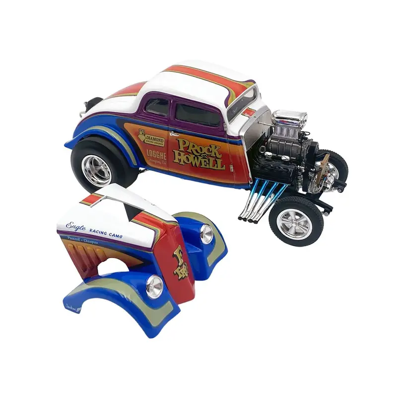 1933 Gasser "Prock & Howell - F Troop" Blue and White with Stripes Limited Edition to 348 pieces Worldwide 1/18 Diecast Model Car by ACME