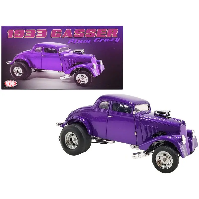 1933 Willys Gasser Plum Crazy Purple Limited Edition to 246 pieces Worldwide 1/18 Diecast Model Car by ACME