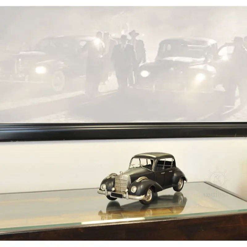 1937 Plymouth P4 Deluxe Black Metal Model Car