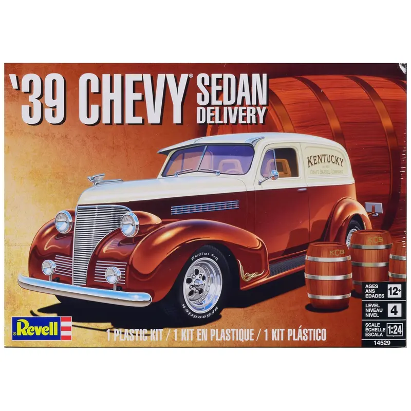 1939-chevrolet-sedan-delivery-with-barrel-accessories-1-24-scale-model-by-revell, Skill Level 4