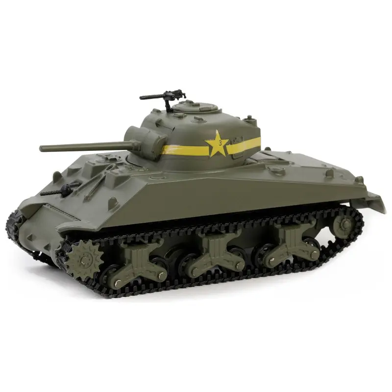 1943 M4 Sherman Tank "13th Armored Regiment 1st Armored Division Tunisia World War II" (1943) United States Army "Battalion 64" Series 4 1/64 Diecast Model Car by Greenlight