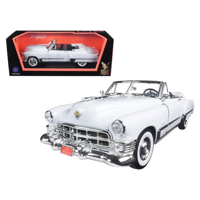 1949 Cadillac Coupe De Ville Convertible White 1/18 Diecast Model Car by Road Signature