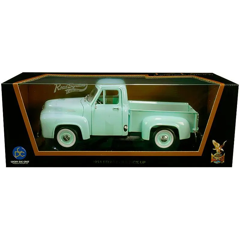 1953 Ford F-100 Pickup Truck Light Green 1/18 Diecast Model Car by Road Signature
