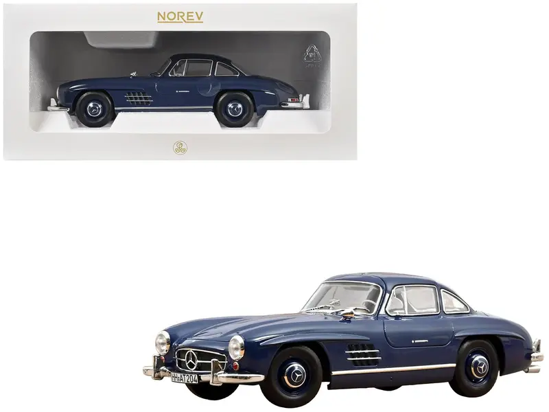 1954 Mercedes-Benz 300 SL Blue 1/18 Diecast Model Car by Norev