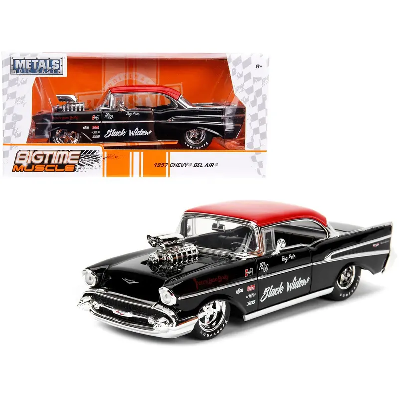 1957 Chevrolet Bel Air Black with Red Top "Pete's Auto Body