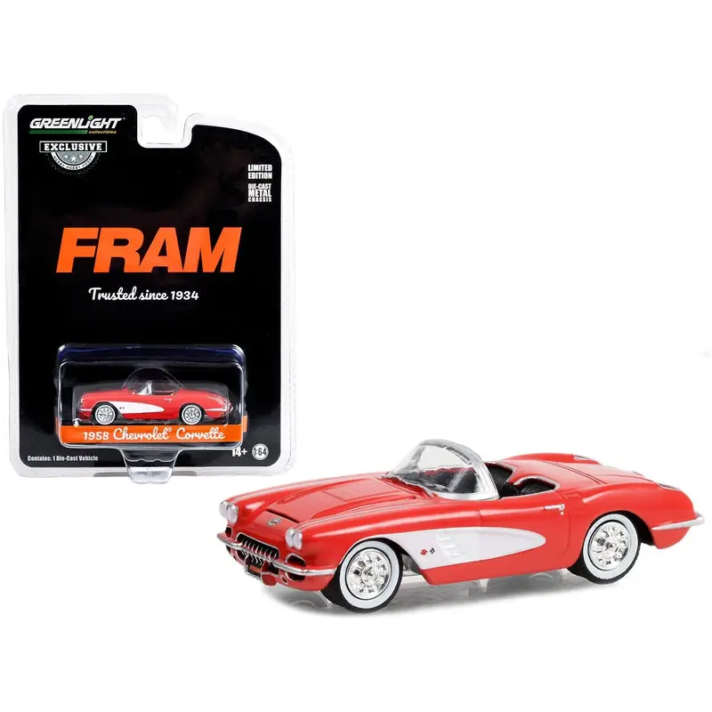 1958 Chevrolet Corvette Convertible Red "FRAM Oil Filters