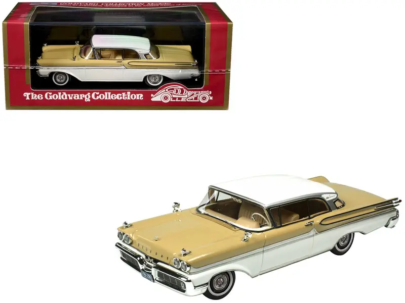 1958 Mercury Park Lane Mayfair Yellow and Marble White Limited Edition to 200 pieces Worldwide 1/43 Model Car by Goldvarg Collection