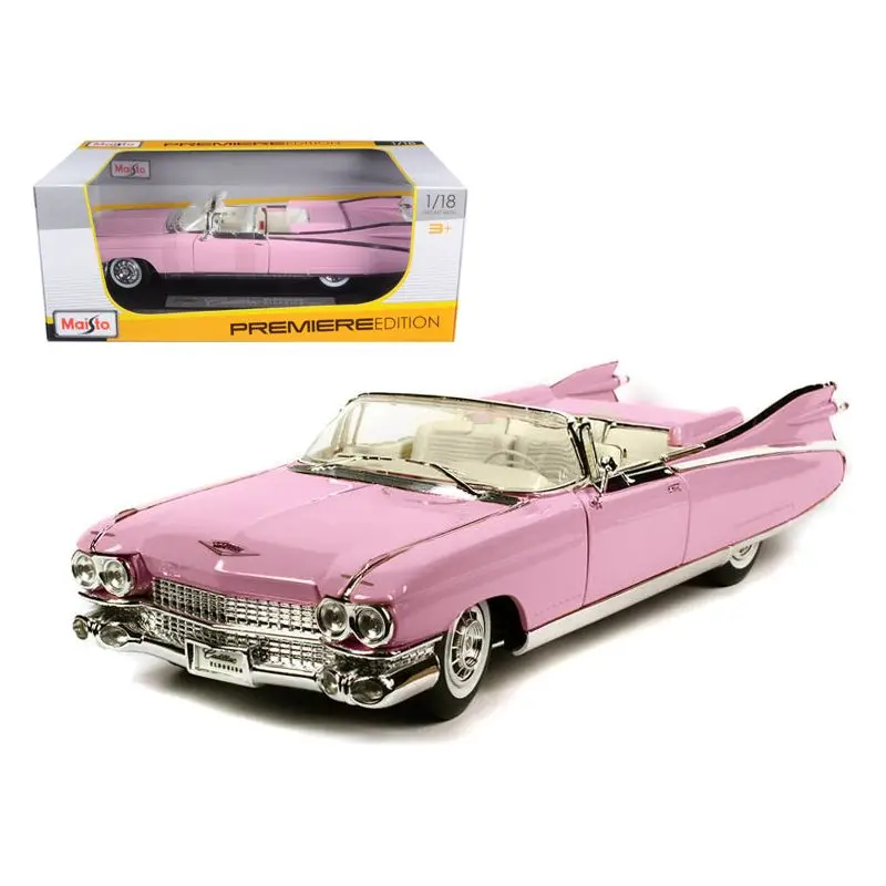 1959 Cadillac Eldorado Biarritz Convertible Pink 1/18 Diecast Model Car by Maisto
