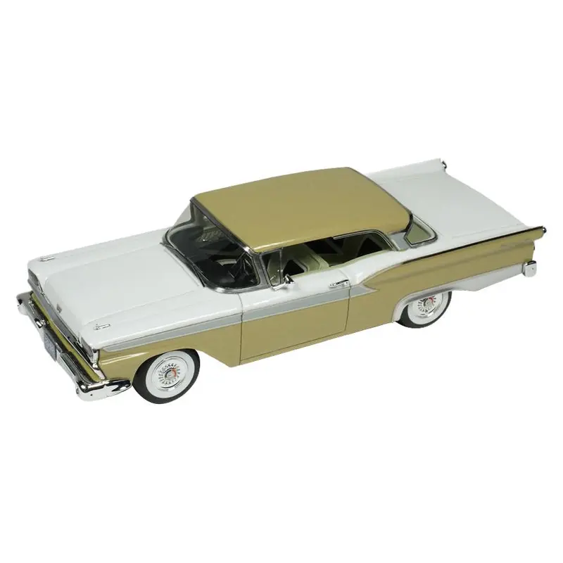 1959 Ford Fairlane 500 Inca Gold and White with Light Green Interior Limited Edition to 240 pieces Worldwide 1/43 Model Car by Goldvarg Collection