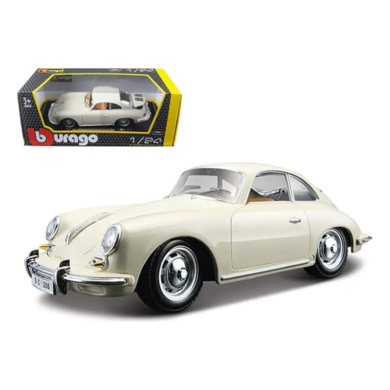 1961 Porsche 356 B Coupe Ivory White 1/24 Diecast Model Car by Bburago