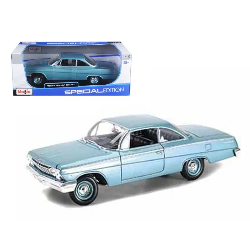 1962 Chevrolet Bel Air Turquoise 1/18 Diecast Model Car by Maisto