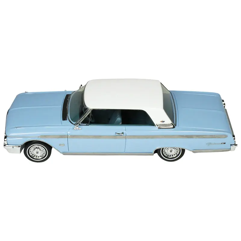 1962 Ford Galaxie Skymist Blue with White Top and Blue Interior Limited Edition to 210 pieces Worldwide 1/43 Model Car by Goldvarg Collection