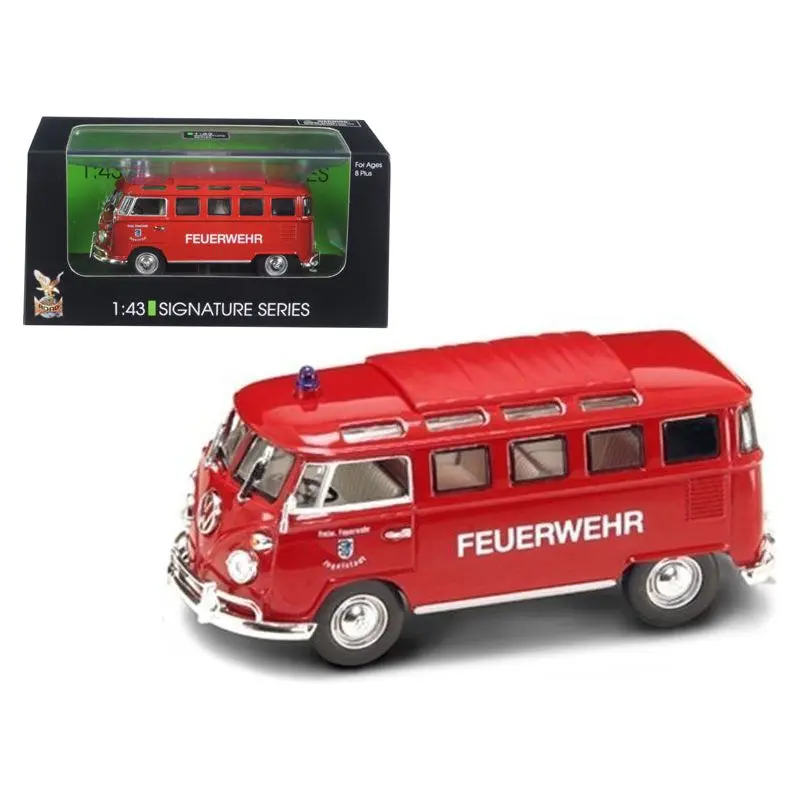 1962 Volkswagen Microbus Police Fire Department 1/43 Diecast Car Model by Road Signature