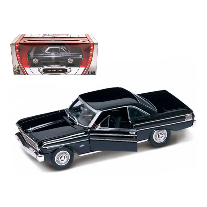 1964 Ford Falcon Diecast Car Model 1/18 Black Die Cast Car by Road Signature