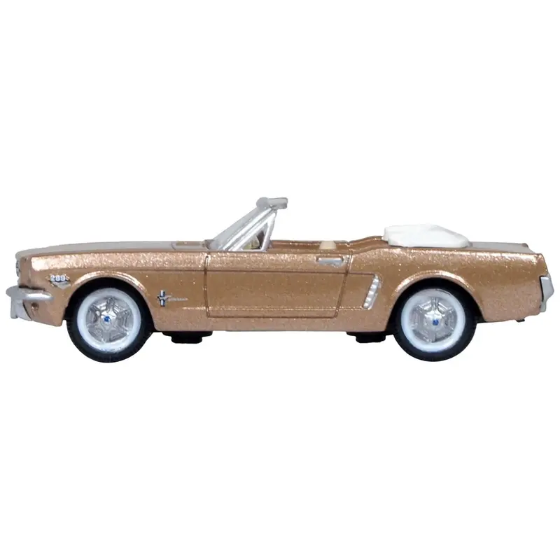 1965 Ford Mustang Convertible Prairie Bronze Metallic 1/87 (HO) Scale Diecast Model Car by Oxford Diecast