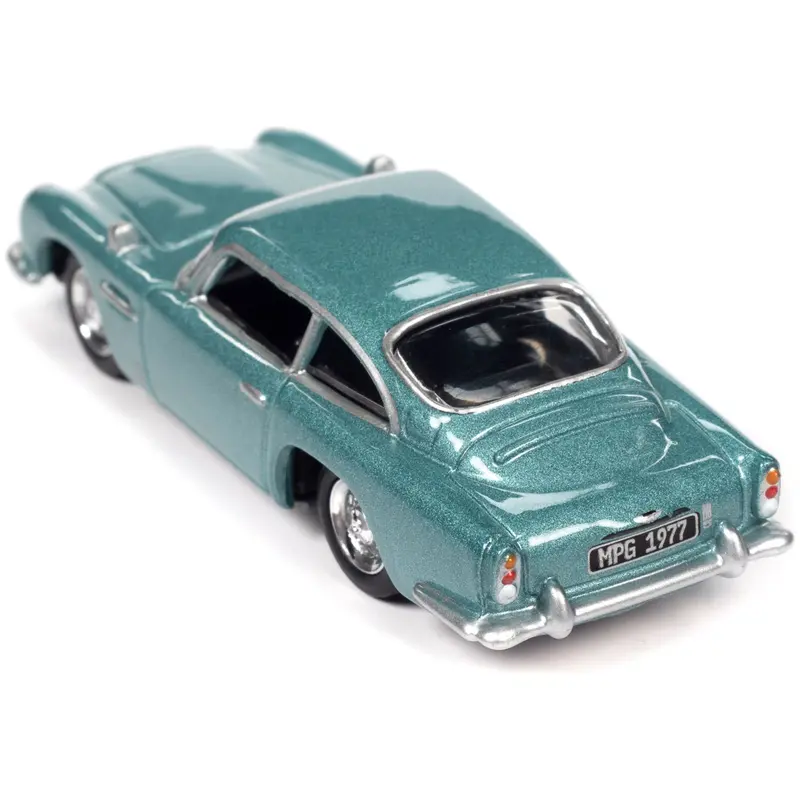 1966 Aston Martin DB5 RHD (Right Hand Drive) Caribbean Pearl Blue Metallic "Classic Gold Collection" 2023 Release 1 Limited Edition to 4428 pieces Worldwide 1/64 Diecast Model Car by Johnny Lightning