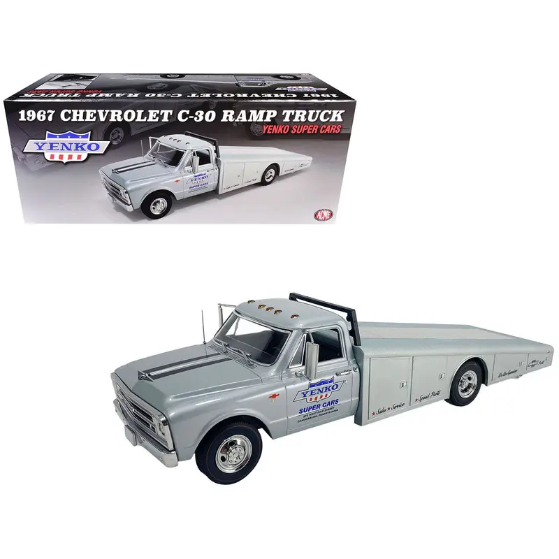 1967 Chevrolet C-30 Ramp Truck "Yenko Super Cars" Silver Metallic Limited Edition to 248 pieces Worldwide 1/18 Diecast Model Car by ACME