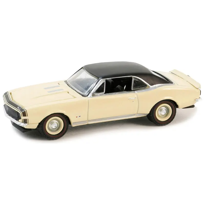 1967 Chevrolet Camaro SS/RS Cream with Black Vinyl Top "Vintage Ad Cars" Series 10 1/64 Diecast Model Car by Greenlight