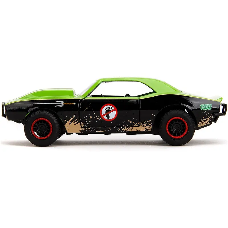 1967 Chevrolet Camaro "Teenage Mutant Ninja Turtles" Black and Green (Dirty) "Hollywood Rides" Series 1/32 Diecast Model Car by Jada