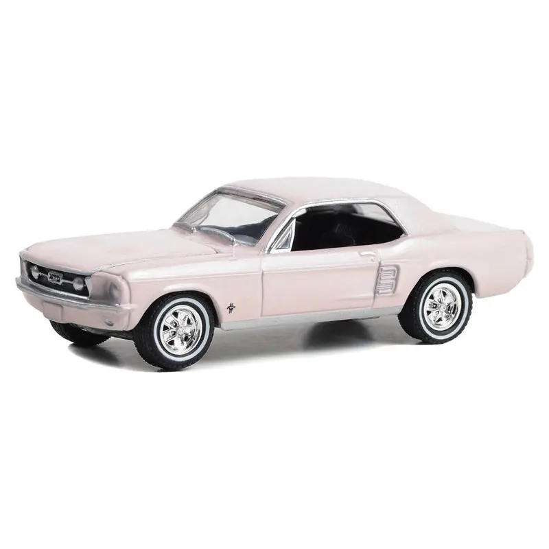 1967 Ford Mustang Coupe "She Country Special - Bill Goodro Ford Denver Colorado" Bermuda Sand "Hobby Exclusive" Series 1/64 Diecast Model Car by Greenlight